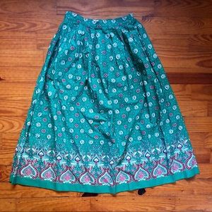 EUC VTG 80s Laura Ashley Style High-Waisted Bohemian Talbots Peasant Skirt